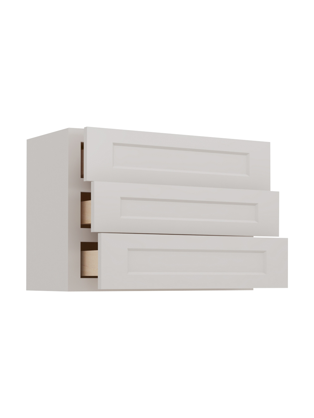 SD-W3D24: Shaker Dove 24″ Three Drawer Wall Cabinet