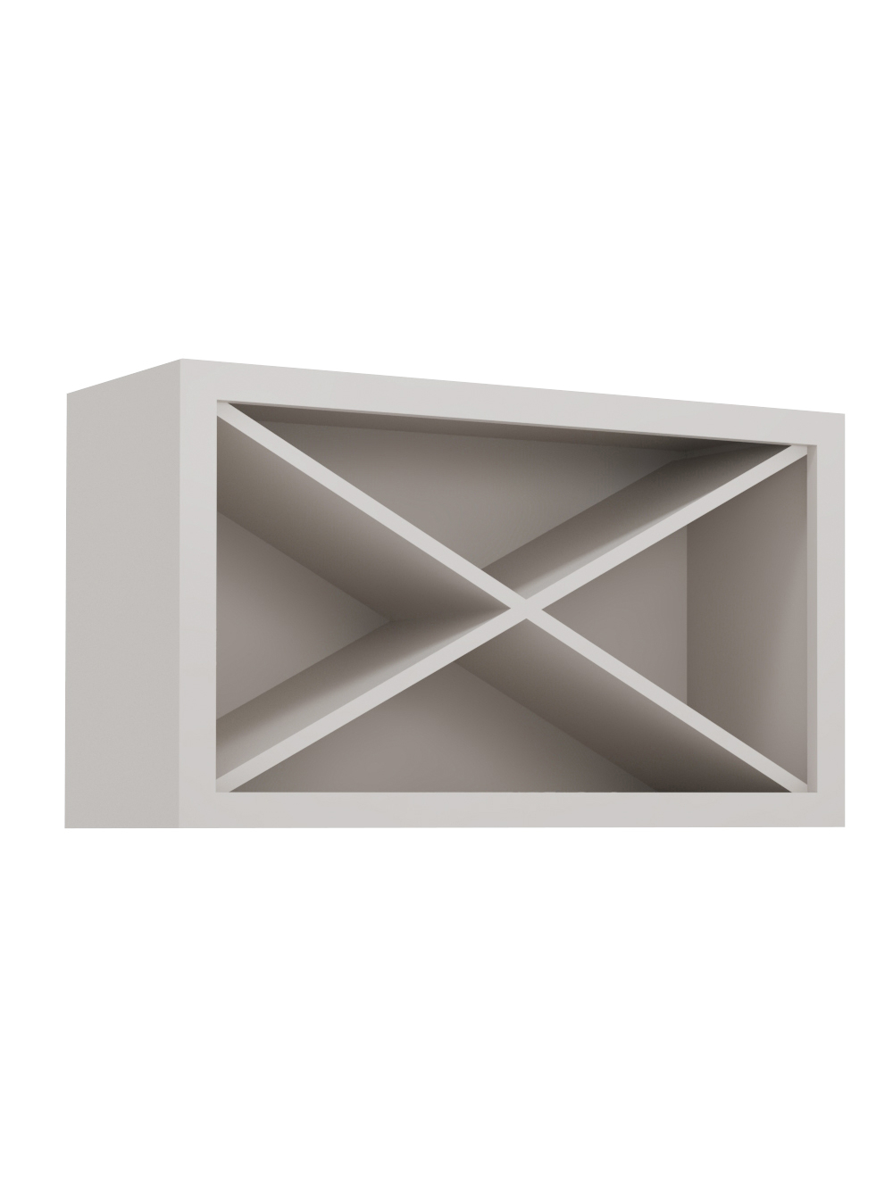 SD-WXR3018: Shaker Dove Wine X Rack Wall Cabinet Kit