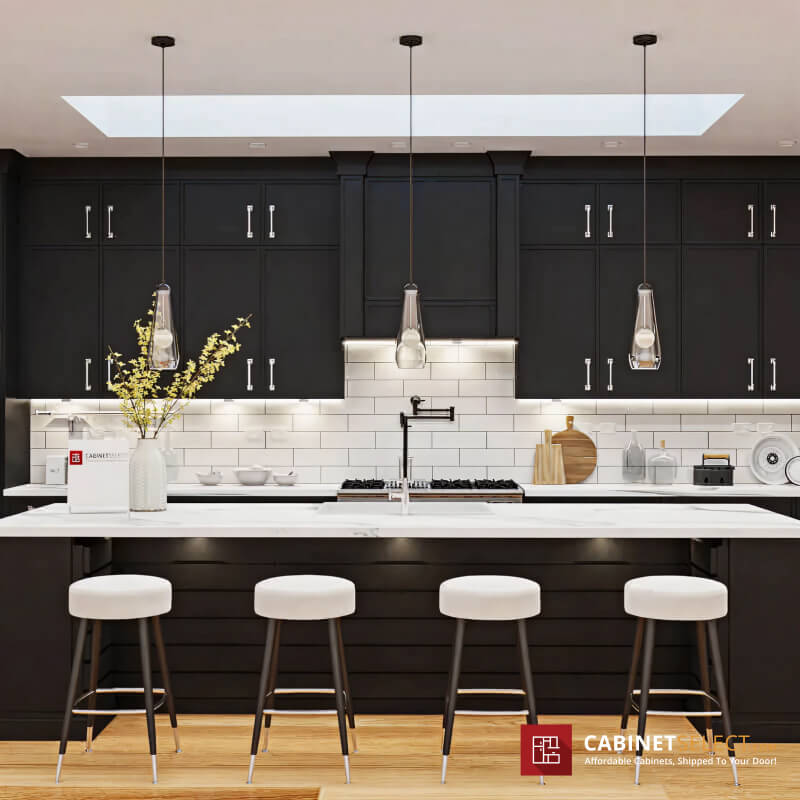 Avalon Slim Shaker Black Cabinet