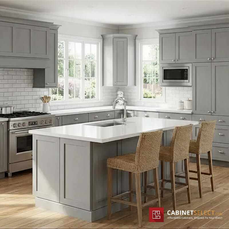 Lait Grey Shaker Cabinets