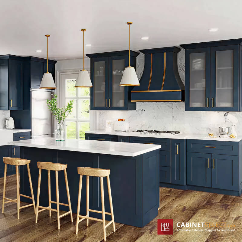 Oceana Blue Shaker Cabinet