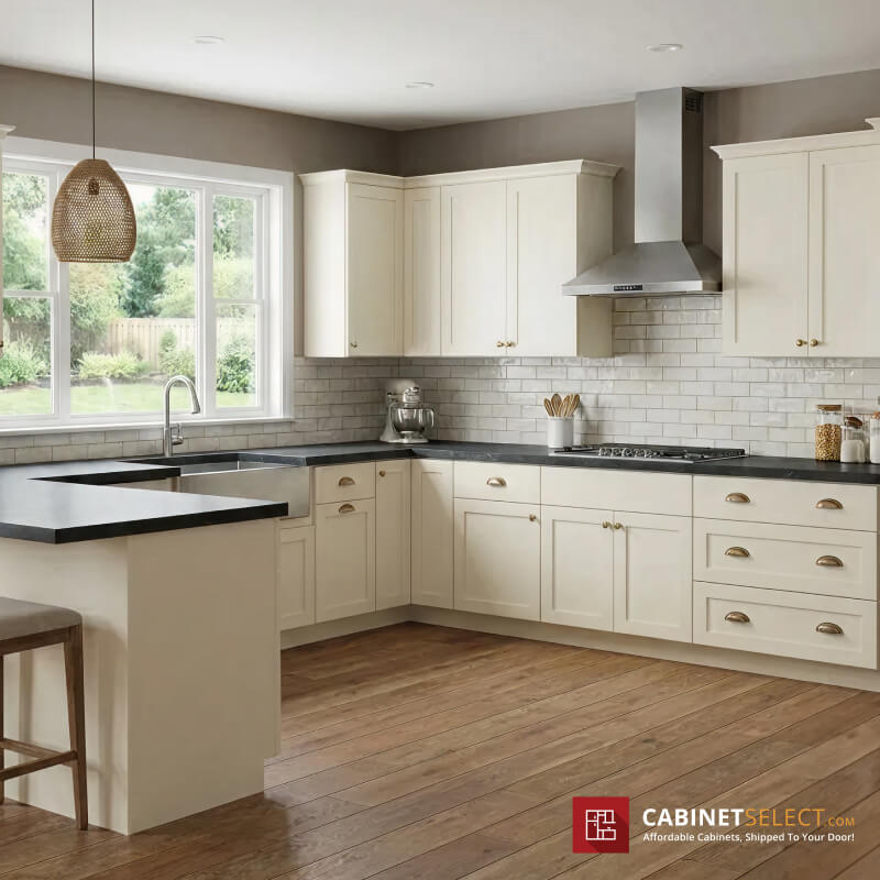 Cream Cabinets