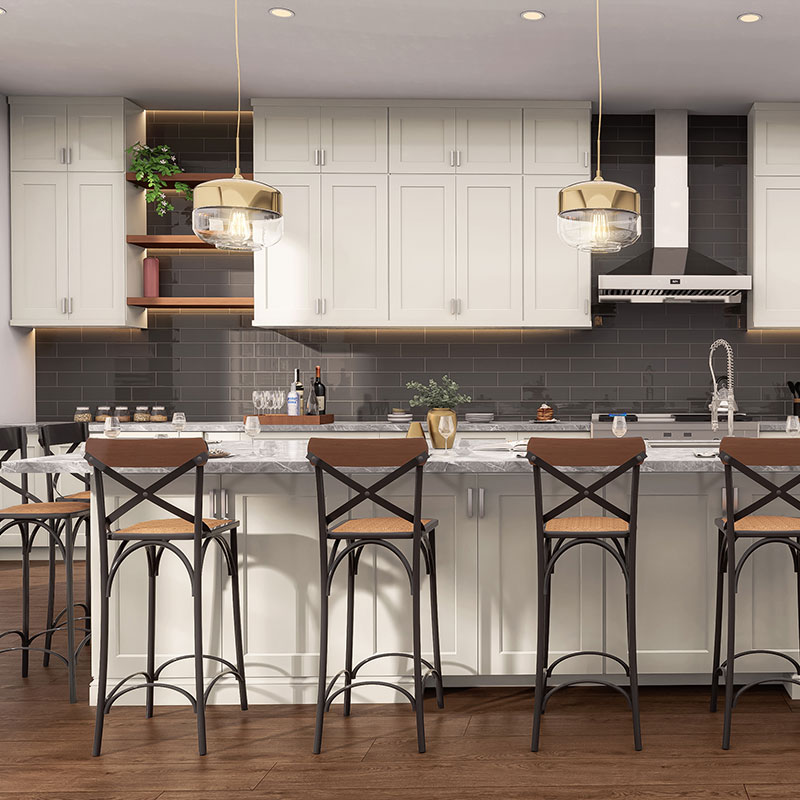 Cream White Shaker Kitchen Cabinet