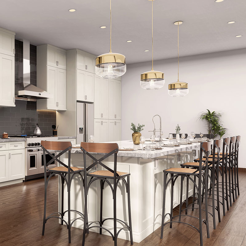 Cream White Shaker Kitchen Island Cabinets