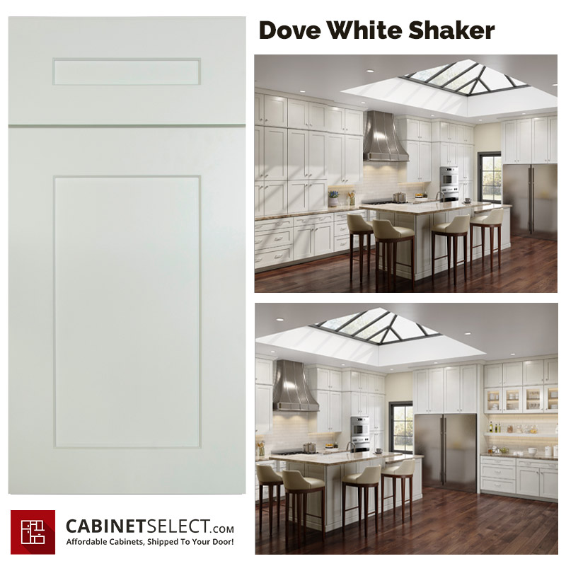 Dove White Shaker Kitchen Cabinet Line