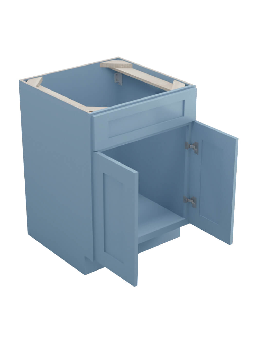 AX-SB24B: Xterra Blue Shaker 24″ 2 Door Sink Base Cabinet