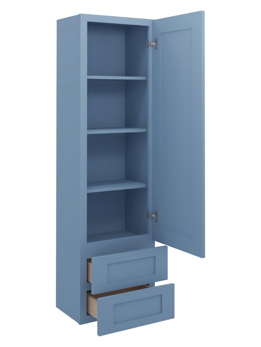 AX-W2D1860: Xterra Blue Shaker 18″ 2 Drawer Wall Cabinet
