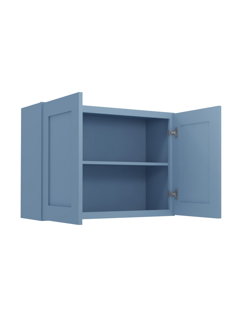 AX-W3324B: Xterra Blue Shaker 33″ Double Door Bridge Wall Cabinet