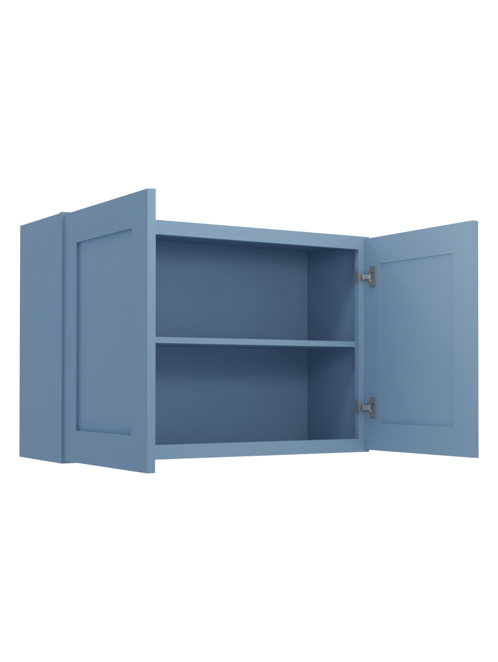 AX-W3624B: Xterra Blue Shaker 36″ Double Door Bridge Wall Cabinet