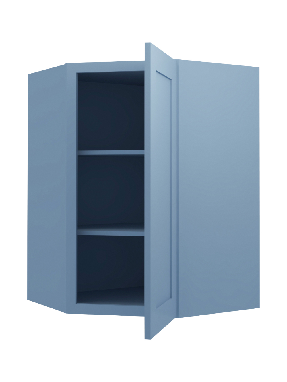 AX-WDC273615: Xterra Blue Shaker 27″ Diagonal Corner Wall Cabinet