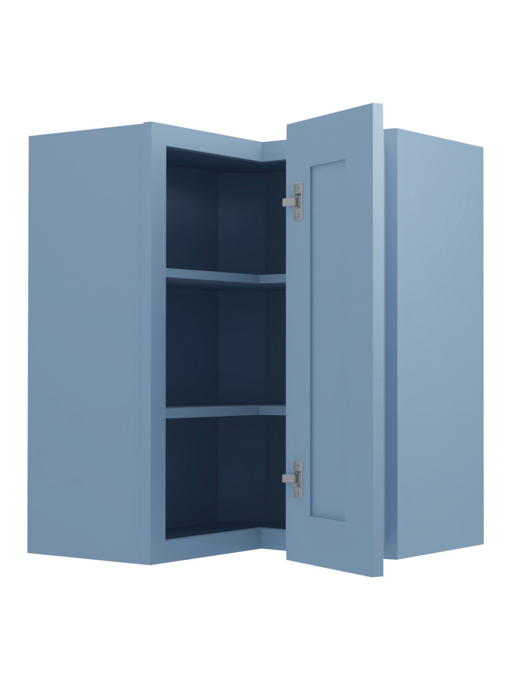 AX-WSQ2430: Xterra Blue Shaker 24″ Corner Wall Cabinet