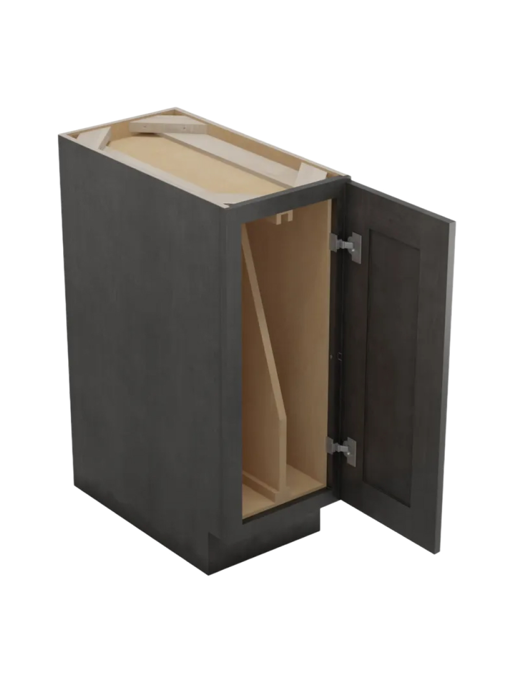 SCN-B12FHTD: Shaker Cinder 12″ Full Height Door Tray Divider Base Cabinet