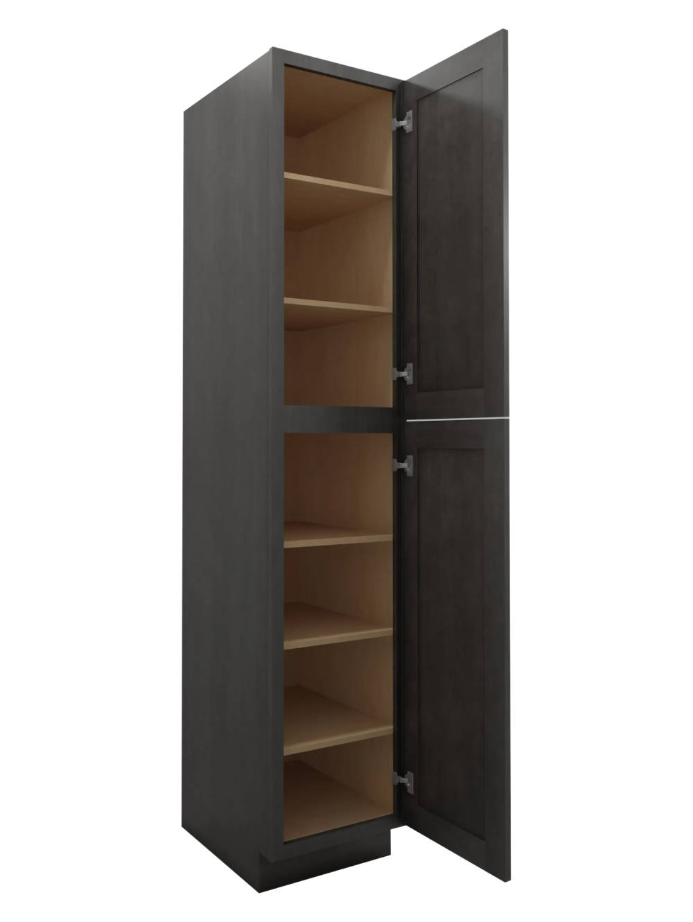 SCN-U189024: Shaker Cinder 18″ Utility Cabinet Two Doors 90″ H