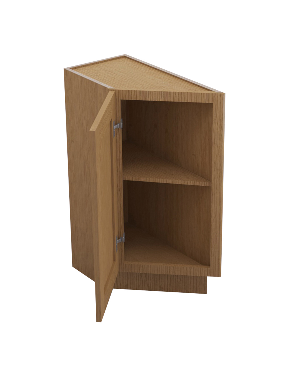 PH-BTC12L: Petit Oak Shaker 12″ Angle Base End Cabinet