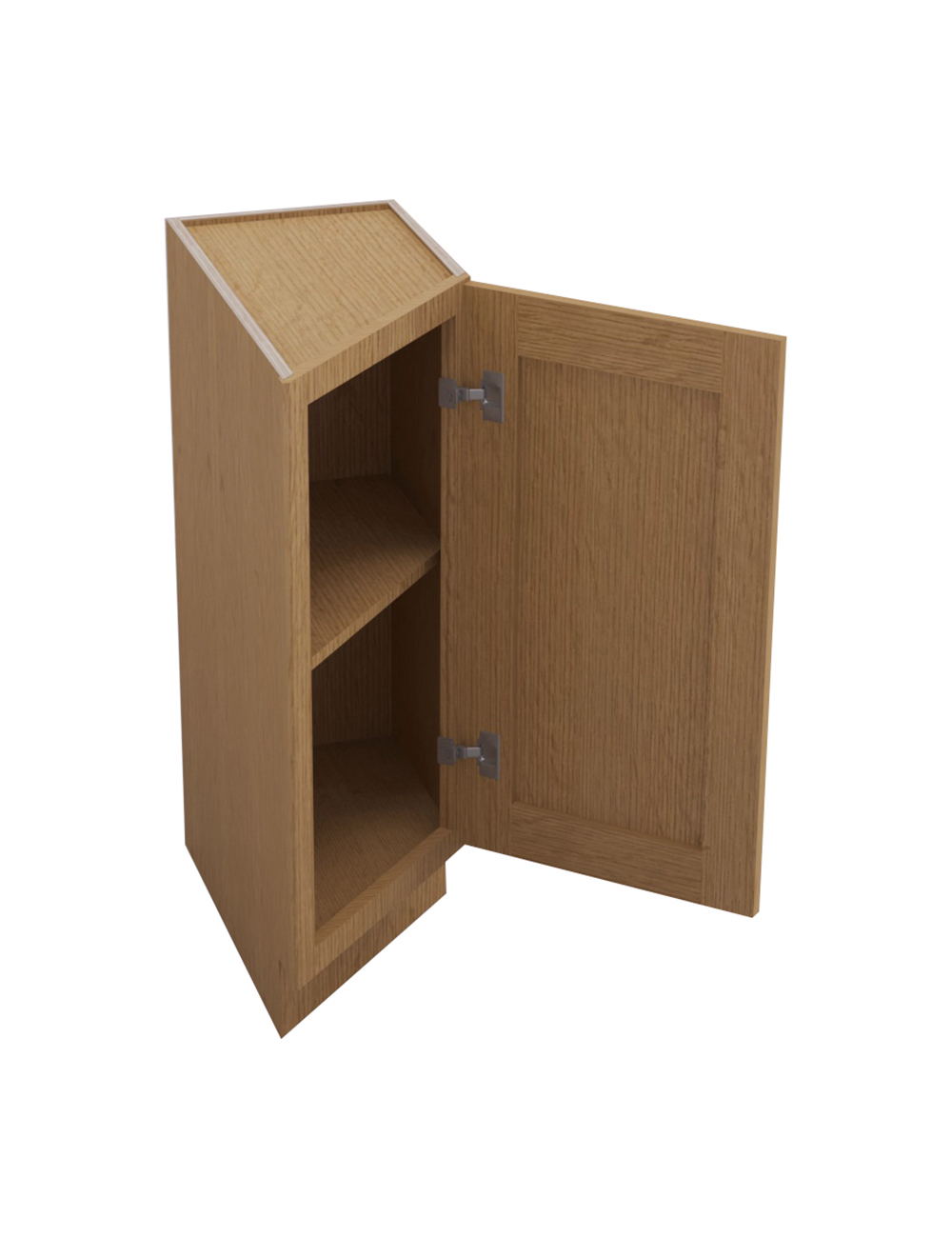 PH-BTC12R: Petit Oak Shaker 12″ Angle Base End Cabinet
