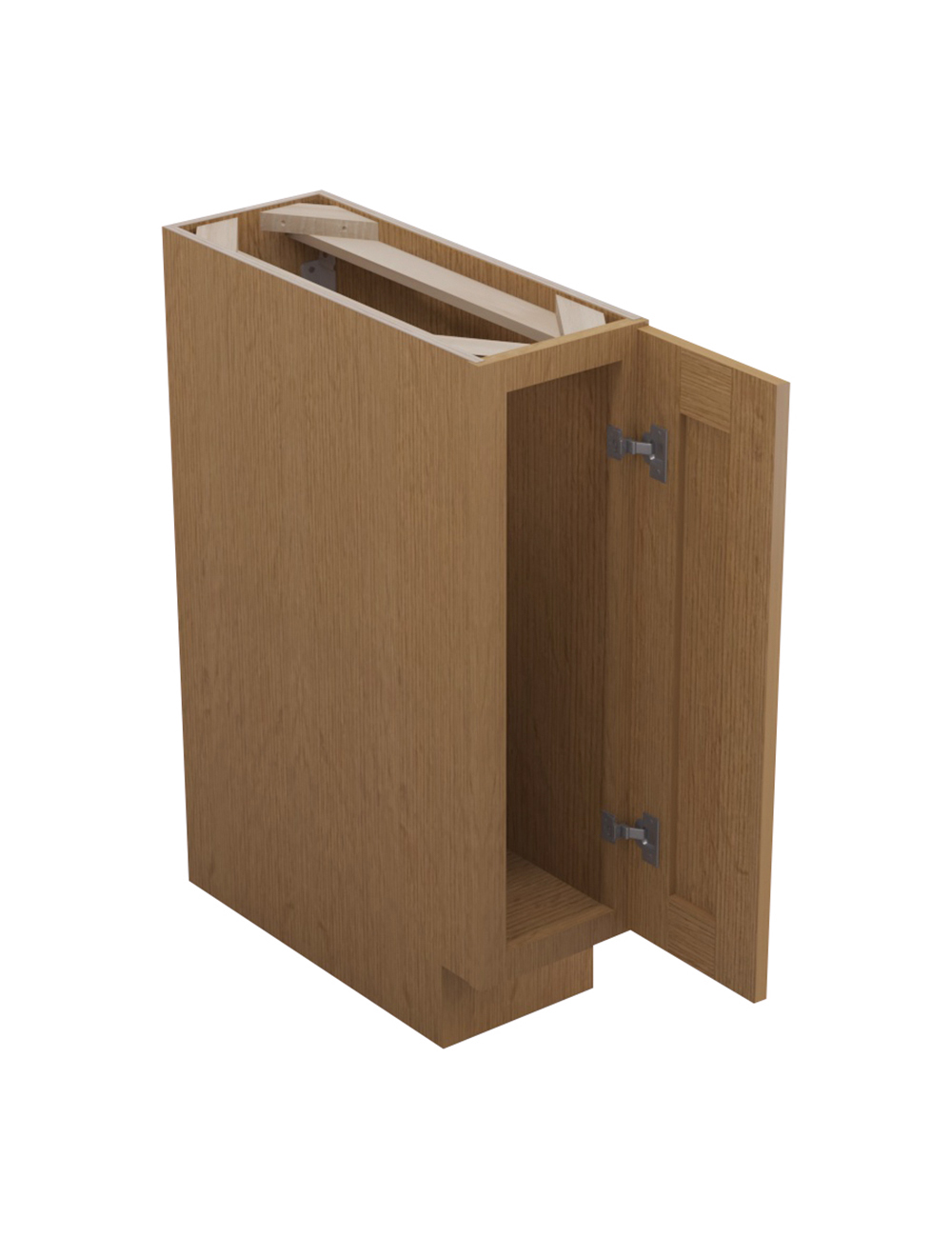 PH-FB09: Petit Oak Shaker 9″ Full Height Base Cabinet
