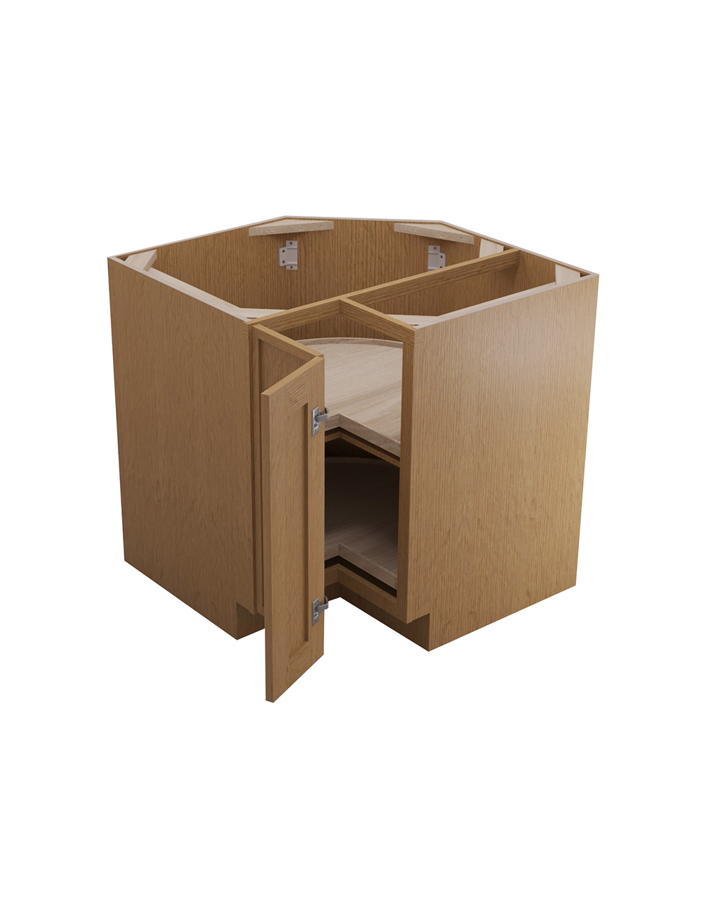 PH-LS3309: Petit Oak Shaker 33″ Lazy Susan Base Cabinet