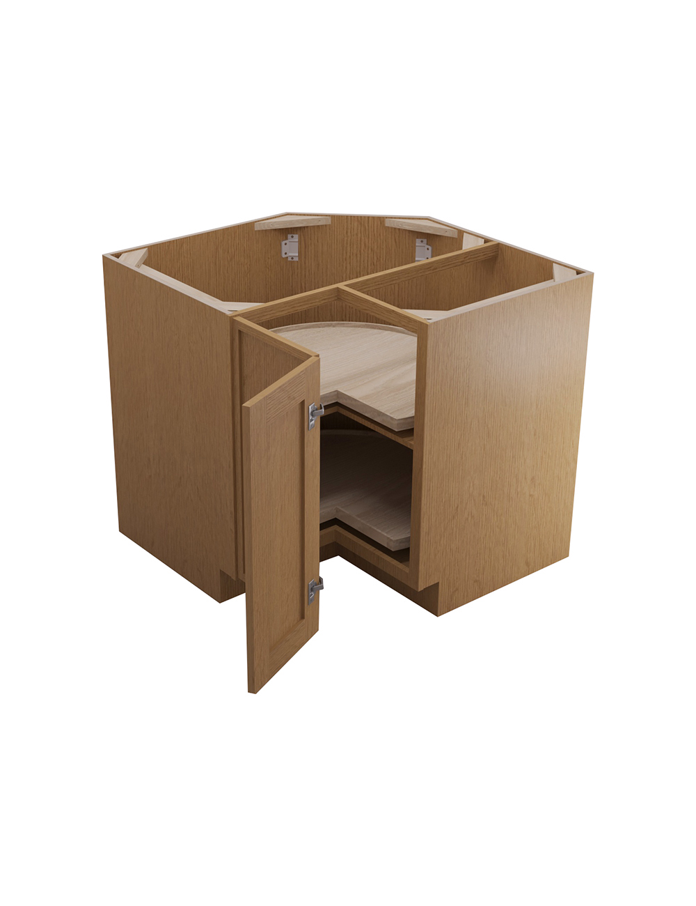 PH-LS3612: Petit Oak Shaker 36″ Lazy Susan Base Cabinet