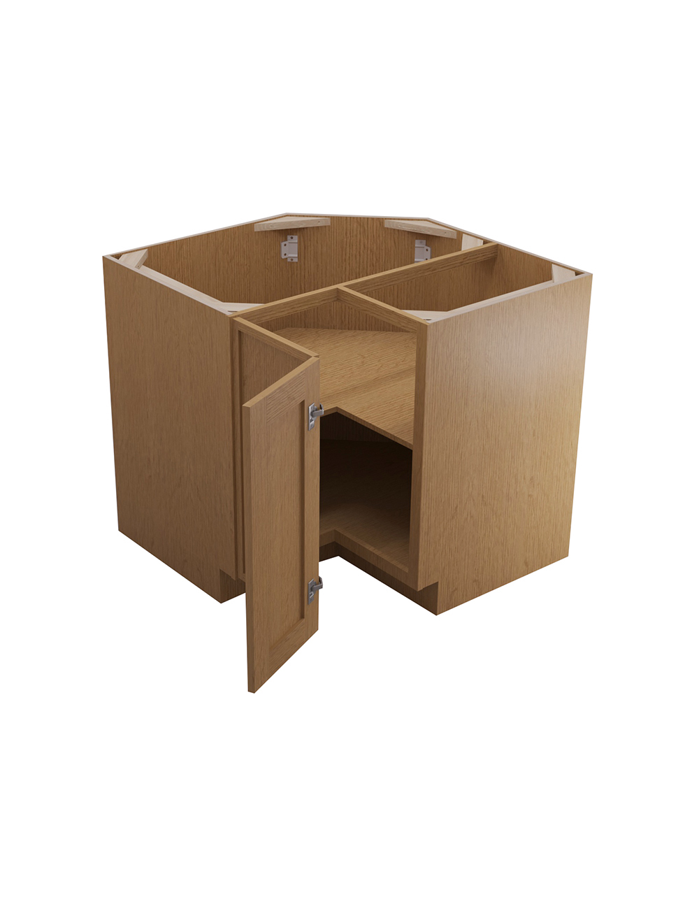 PH-LS3612S: Petit Oak Shaker 36″ Easy Reach Corner Cabinet