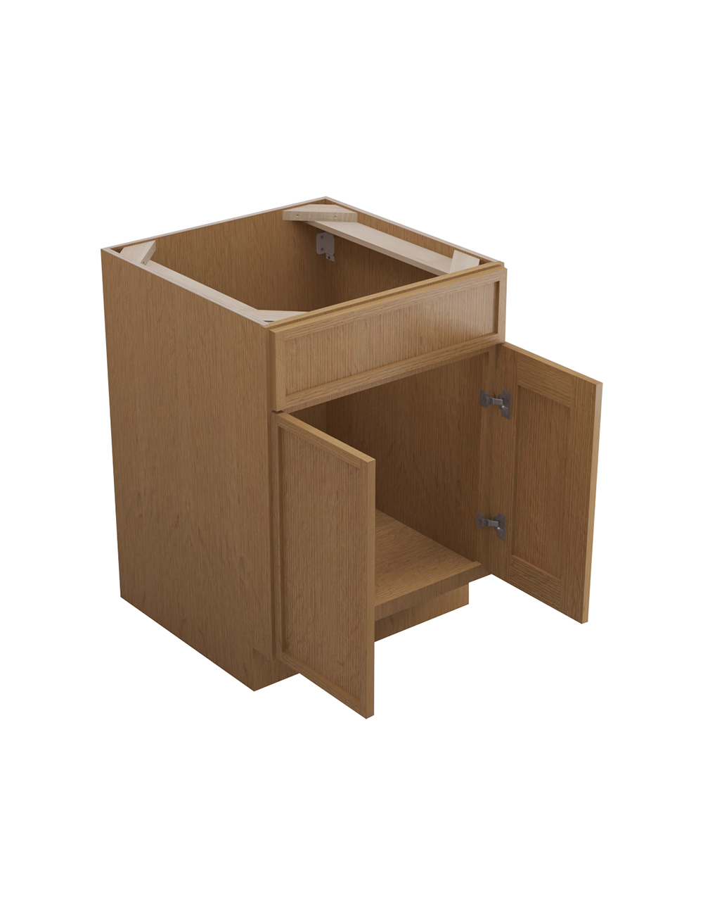 PH-SB24B: Petit Oak Shaker 24″ 2 Door Sink Base Cabinet