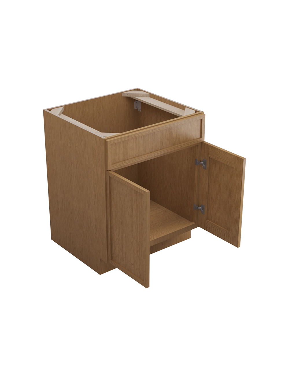 PH-SB27B: Petit Oak Shaker 27″ 2 Door Sink Base Cabinet