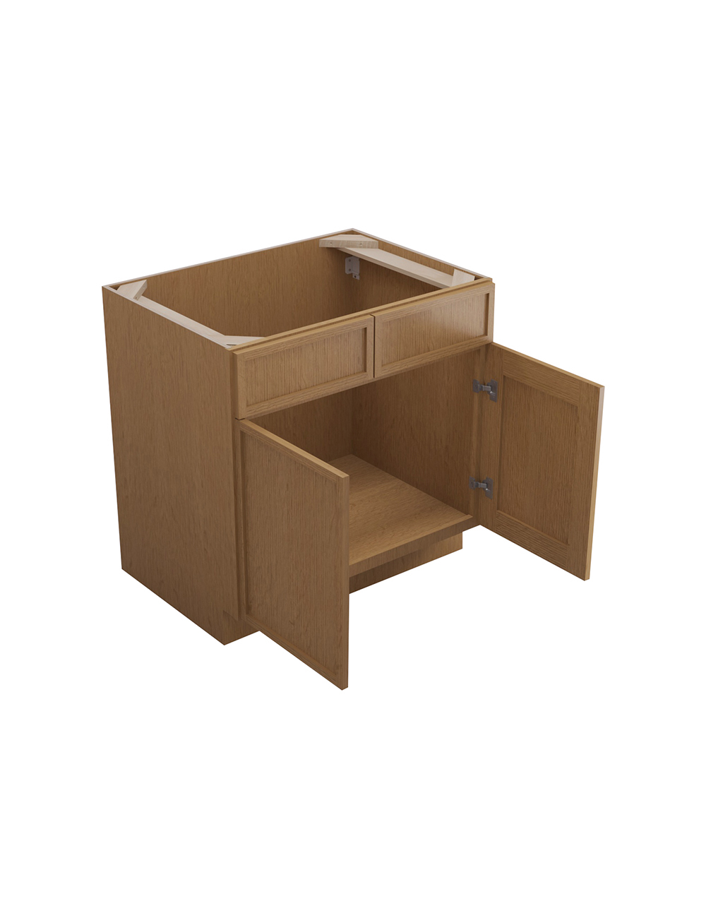PH-SB33B: Petit Oak Shaker 33″ 2 Door Sink Base Cabinet