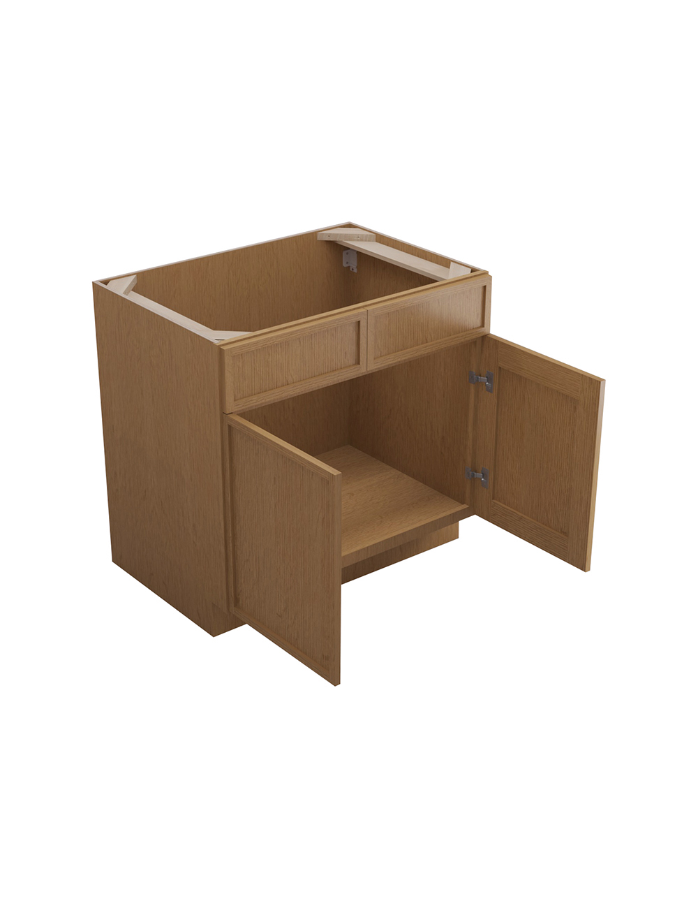 PH-SB36B: Petit Oak Shaker 36″ 2 Door Sink Base Cabinet