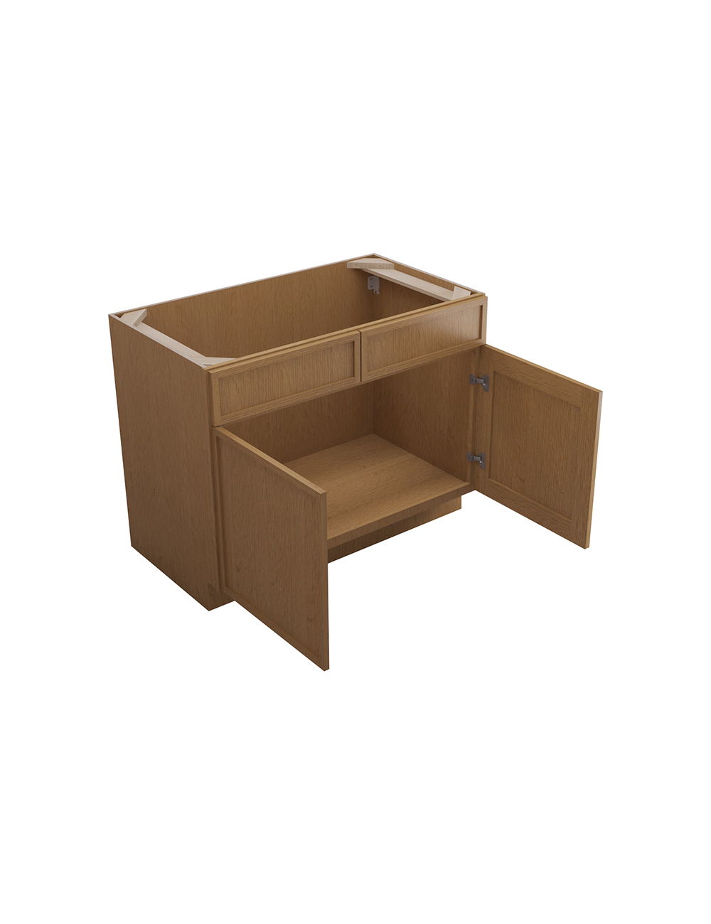 PH-SB42B: Petit Oak Shaker 42″ 2 Door Sink Base Cabinet