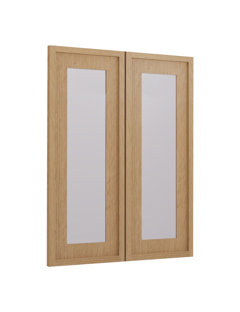 PH-W2430BGD: Petit Oak Shaker 24″ Glass Door