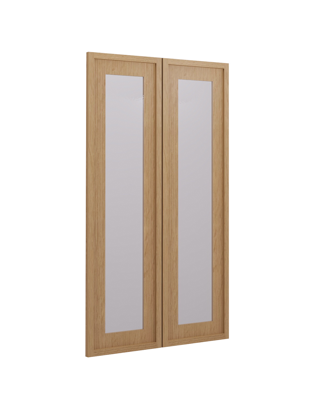 PH-W2442BGD: Petit Oak Shaker 24″ Glass Door