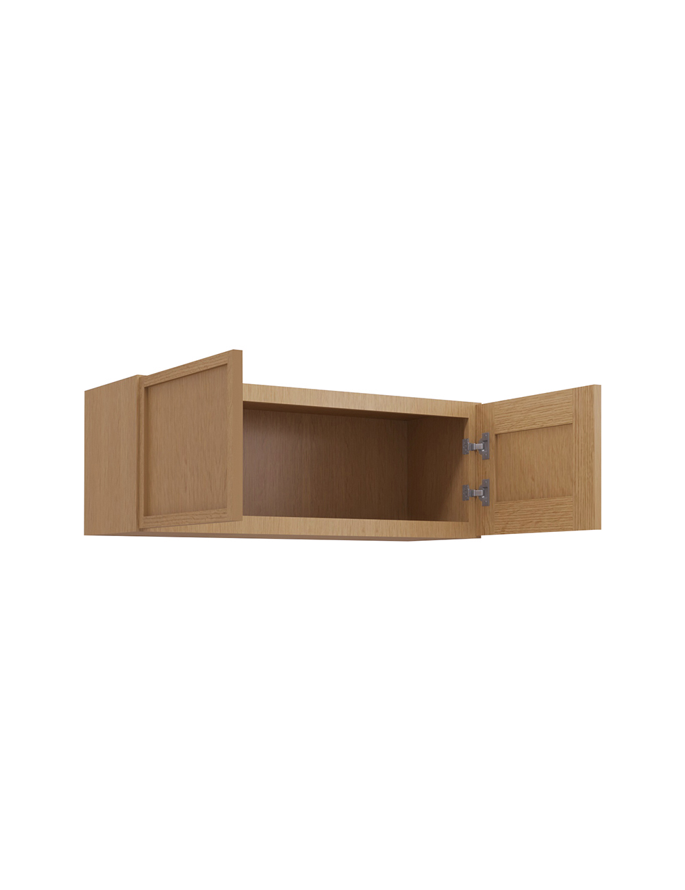 PH-W3312B: Petit Oak Shaker 33″ Double Door Bridge Wall Cabinet