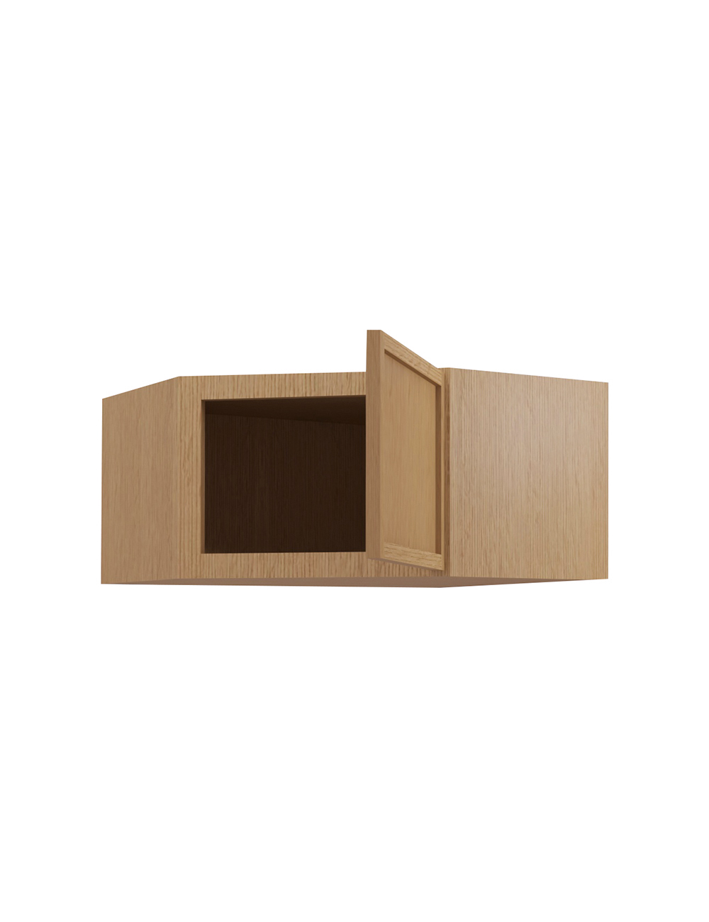 PH-WDC2412: Petit Oak Shaker 24″ Diagonal Corner Wall Cabinet