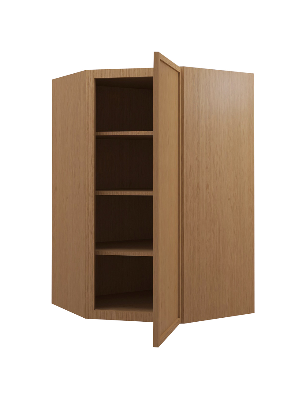 PH-WDC274215: Petit Oak Shaker 27″ Diagonal Corner Wall Cabinet