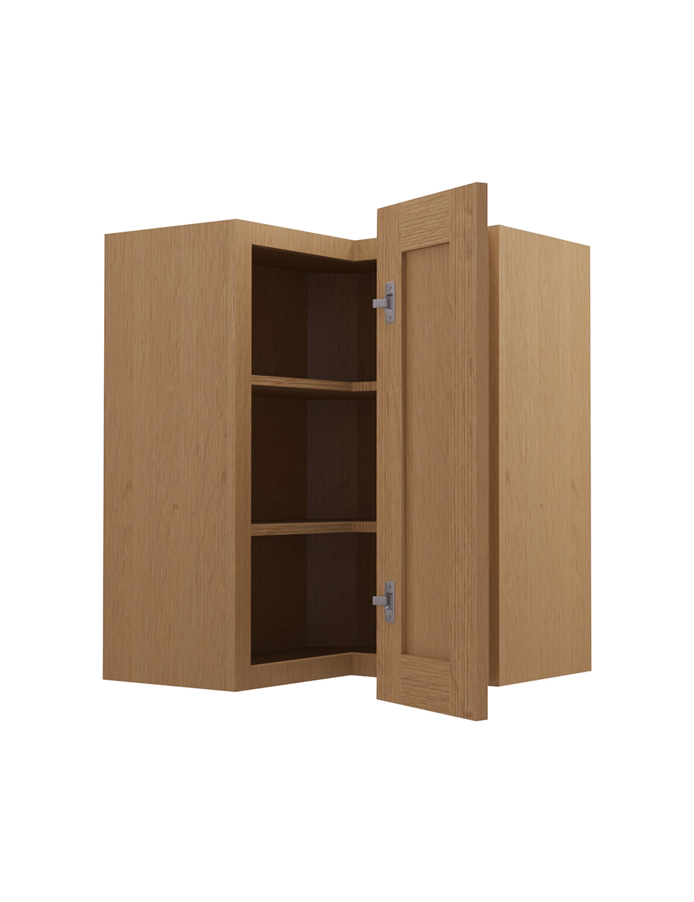 PH-WSQ2430: Petit Oak Shaker 24″ Corner Wall Cabinet