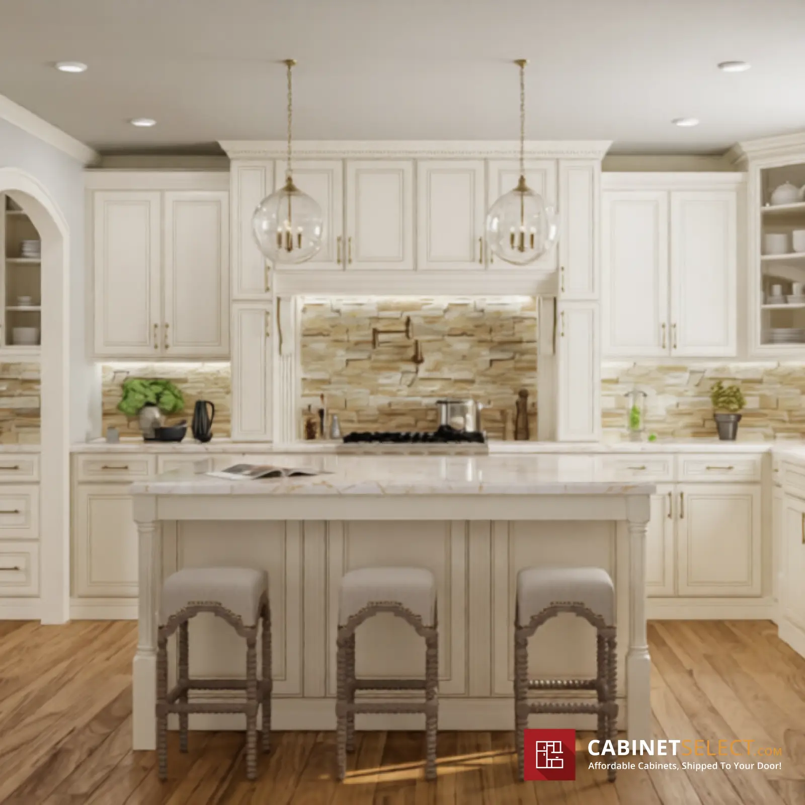 Shaker Antique White for small kitchen