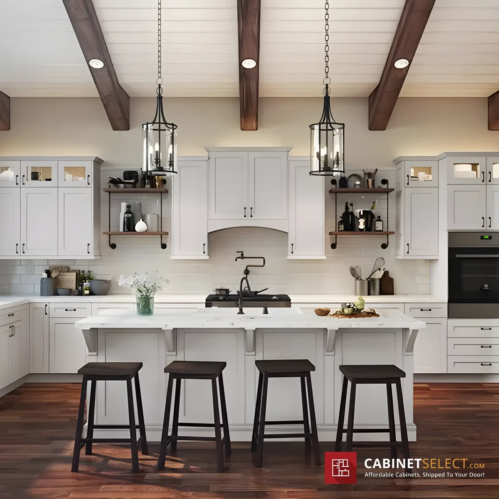 Shaker Dove for small kitchen