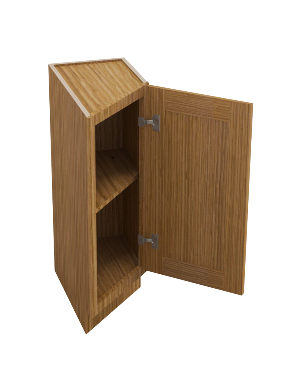 AR-BTC12R: Woodland Brown Shaker 12″ Angle Base End Cabinet