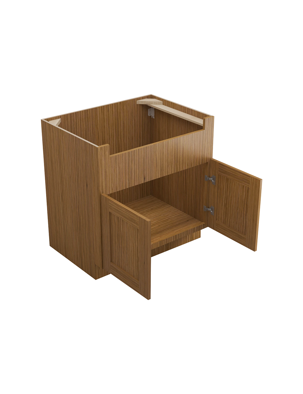 AR-FSB33B: Woodland Brown Shaker 33″ 2 Door Farm Sink Base Cabinet