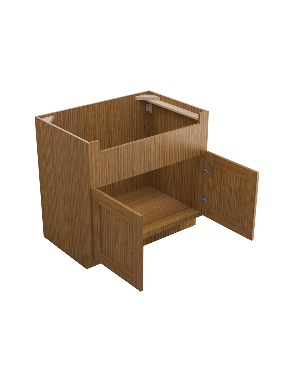 AR-FSB36B: Woodland Brown Shaker 36″ Farm Sink Base Cabinet