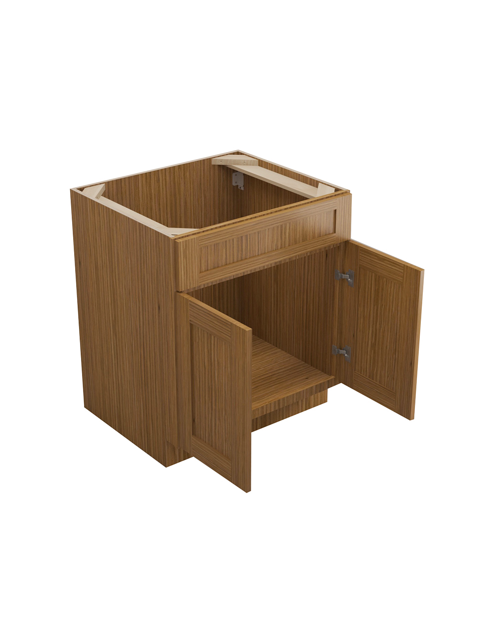 AR-SB30B: Woodland Brown Shaker 30″ 2 Door Sink Base Cabinet