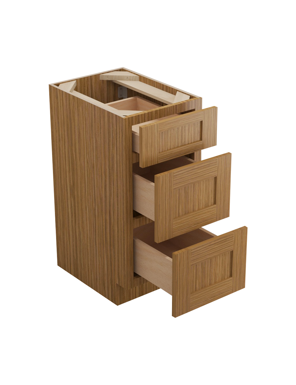 AR-SVB1521-34-1/2″: Woodland Brown Shaker 15″ Three Drawer Base vanity