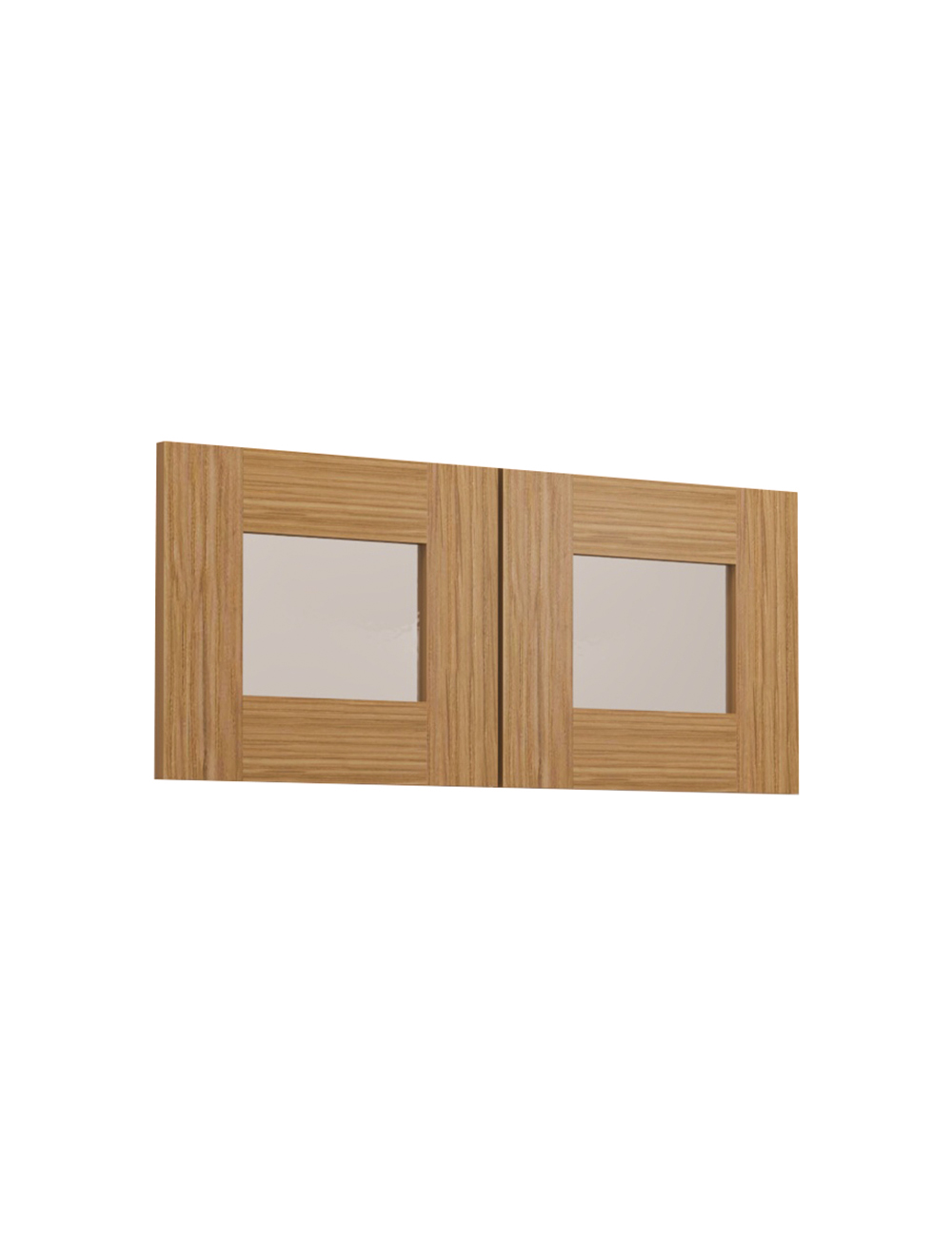 AR-W2712BGD: Woodland Brown Shaker 27″ Glass Door Set – No Mullion