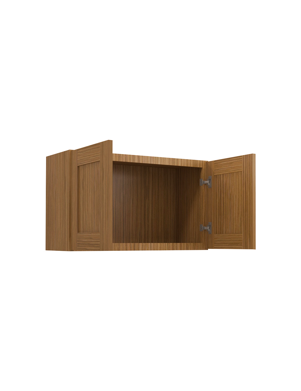 AR-W3018B: Woodland Brown Shaker 30″ Double Door Bridge Wall Cabinet
