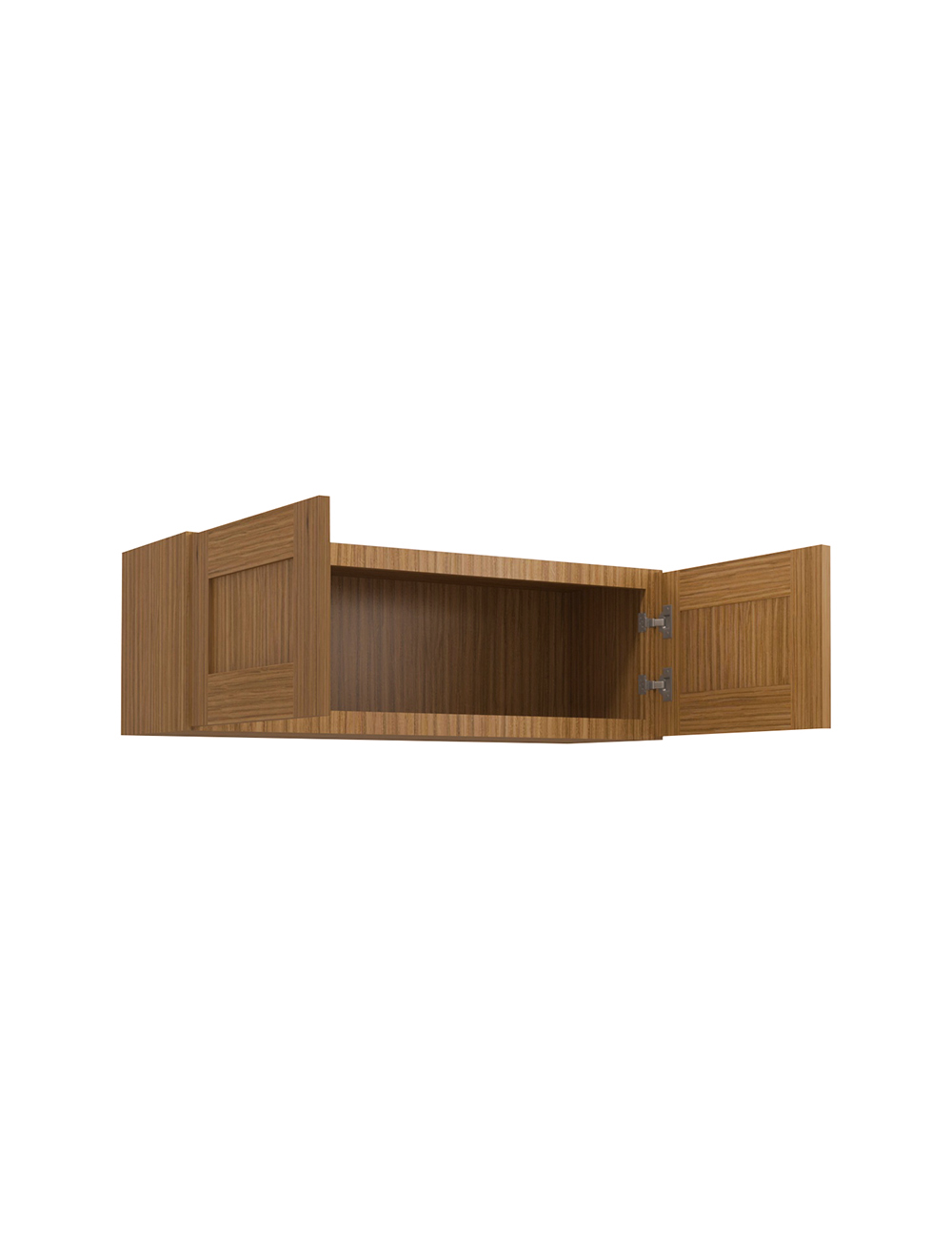 AR-W3612B: Woodland Brown Shaker 36″ Double Door Bridge Wall Cabinet