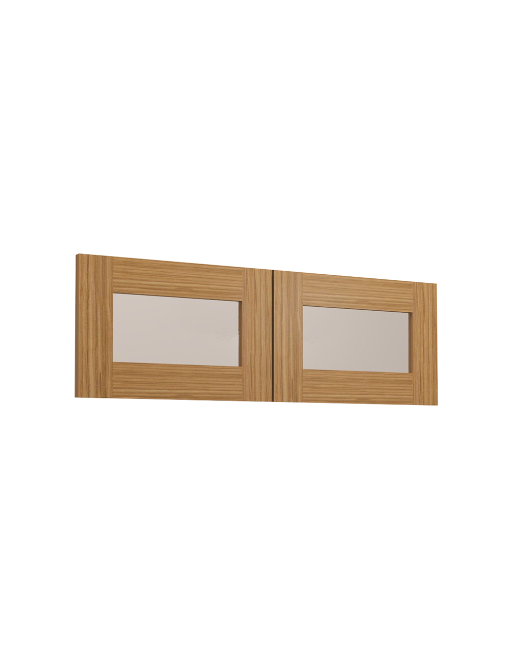 AR-W3612BGD: Woodland Brown Shaker 36″ Glass Door Set – No Mullion