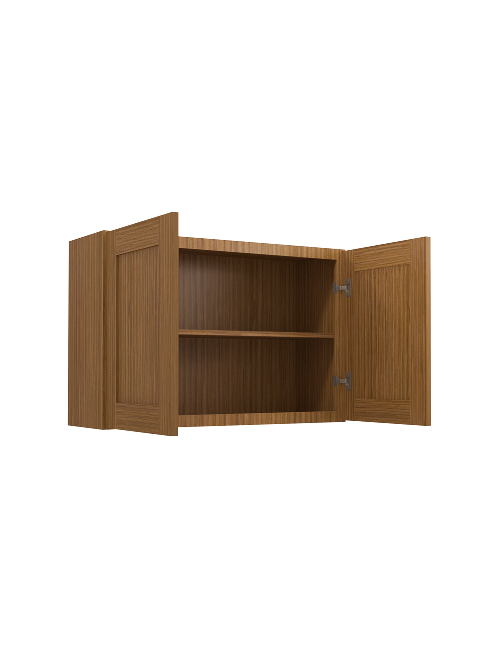 AR-W3624B: Woodland Brown Shaker 36″ Double Door Bridge Wall Cabinet