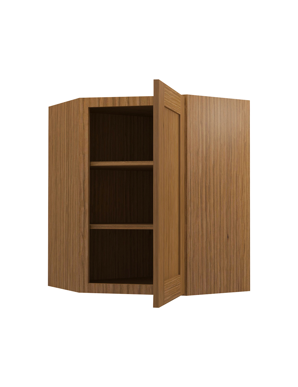 AR-WDC2430: Woodland Brown Shaker 24″ Diagonal Corner Wall Cabinet