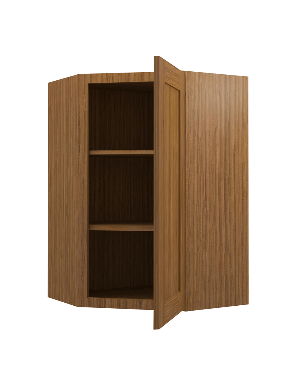 AR-WDC2436: Woodland Brown Shaker 24″ Diagonal Corner Wall Cabinet