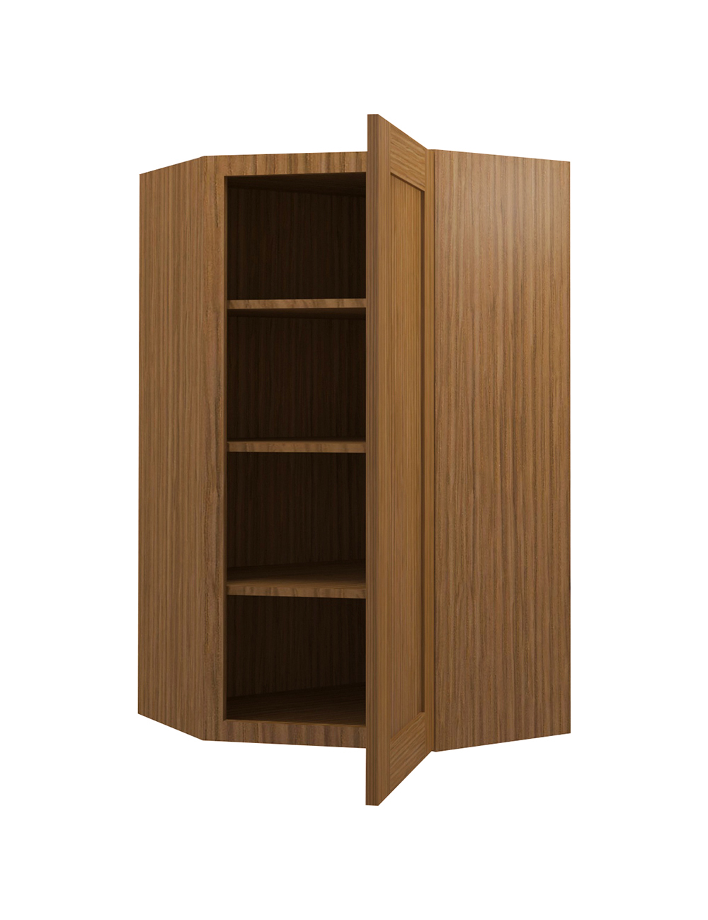 AR-WDC2442: Woodland Brown Shaker 24″ Diagonal Corner Wall Cabinet