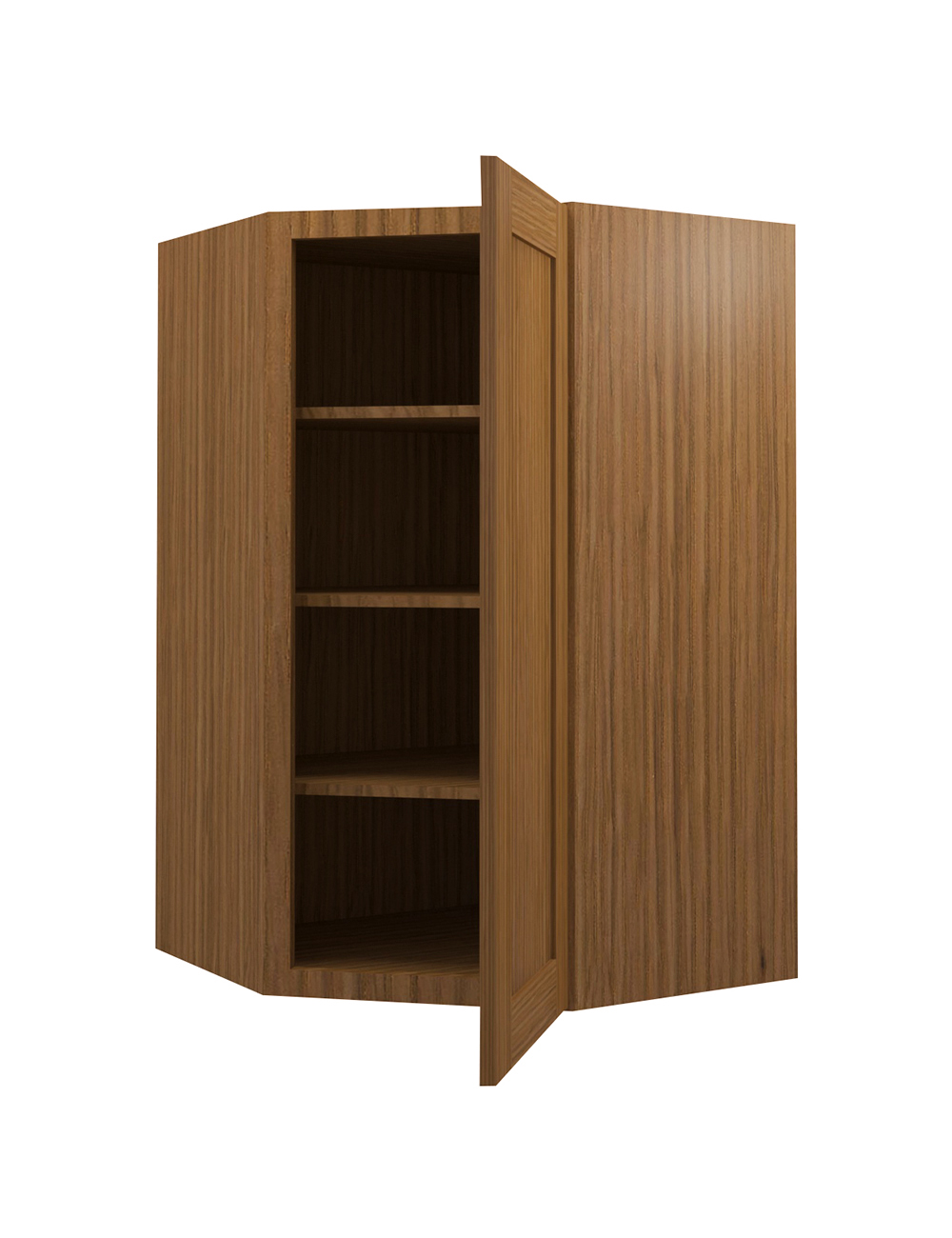 AR-WDC274215: Woodland Brown Shaker 27″ Diagonal Corner Wall Cabinet